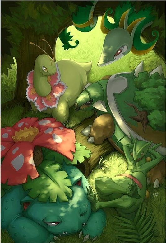 CUAL POKEMON INICIAL TIPO PLANTA es MAS FUERTE ?? 