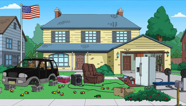 ¿A qué dibujos animados pertenece esta casa?