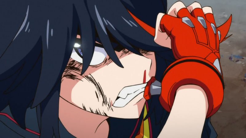 ¿Quién le da el guante rojo a Ryuko para activar a Senketsu?