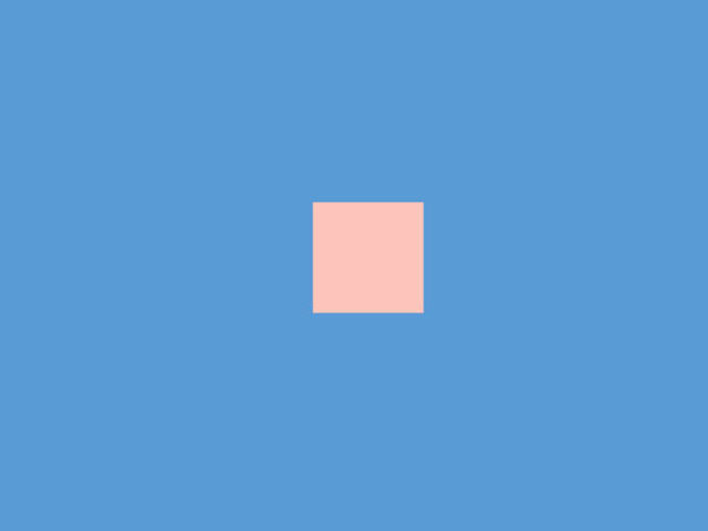 Elige el color del cuadrado que puedes ver en el fondo azul.