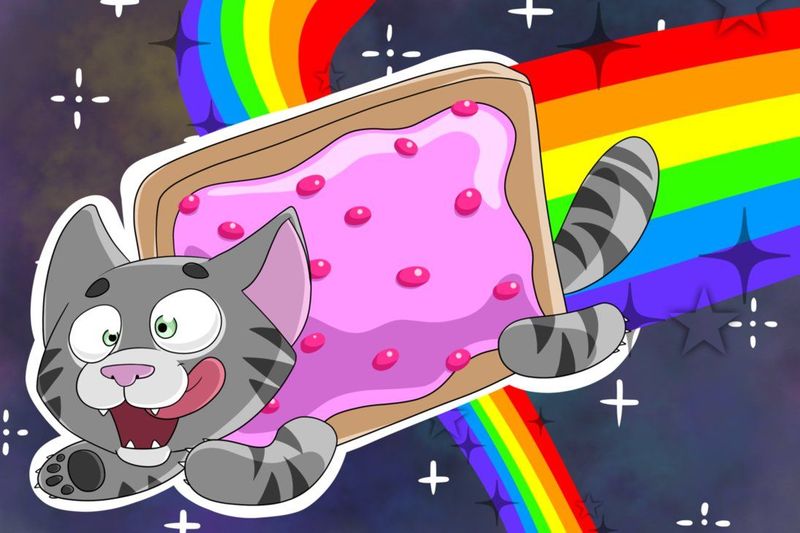 Включи nyan cat theme. Нян Кэт и Кэт нян. ТЭК нян. Картун Кэта. Нян Кэт и ТЭК нян.