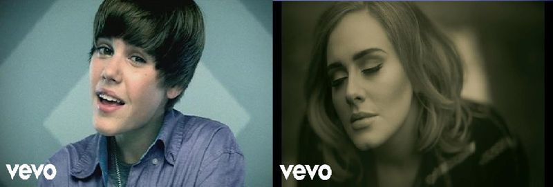 Adele- Hello VS Justin Bieber- Baby