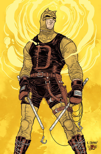 ¿Por qué el traje de Daredevil era amarillo cuándo comenzó su carrera cómo vigilante?.