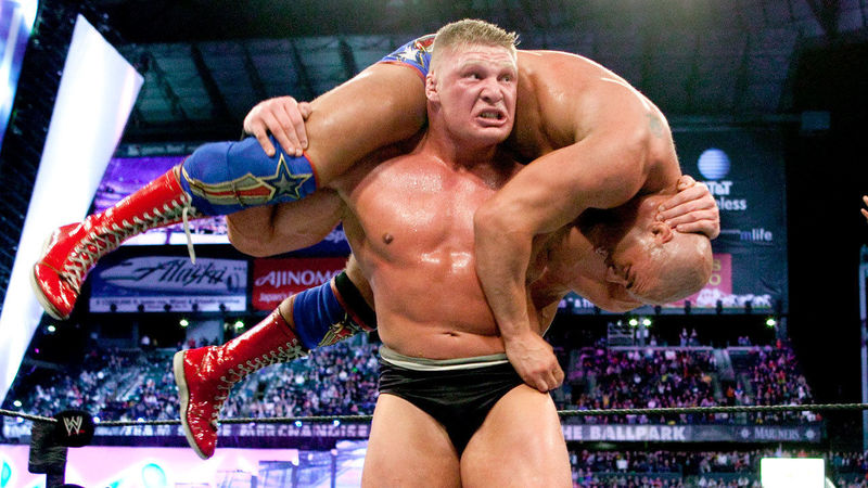 Kurt Angle vs Brock Lesnar