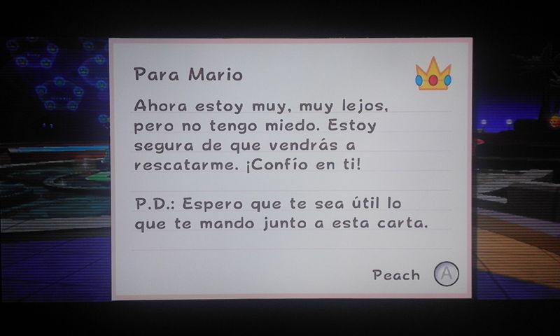 Aun estando cautiva, la Princesa Peach es capaz de mandarle cartas a Mario. ¿Cuántos champiñones de vida extra adjunta? [★★☆☆☆]