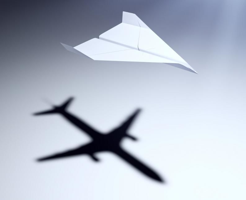 Un avión de papel