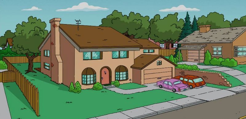 ¿Cuál es la dirección de la casa de la familia Simpson?